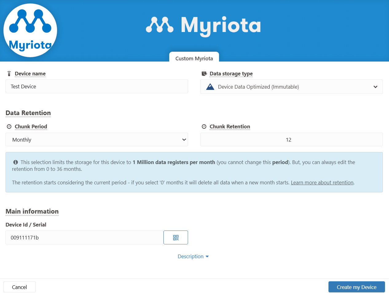 TagoIO – Myriota Developer